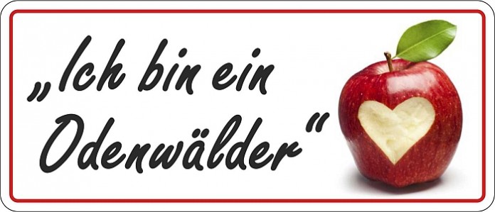Der Odenwald-Aufkleber stößt auf grosses Interesse.